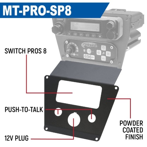 Rugged Radios Lower Accessory Panel for Polaris RZR PRO XP, RZR Turbo R, and RZR PRO R Dash Mount Radio and Intercom