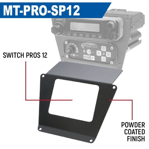 Rugged Radios Lower Accessory Panel for Polaris RZR PRO XP, RZR Turbo R, and RZR PRO R Dash Mount Radio and Intercom