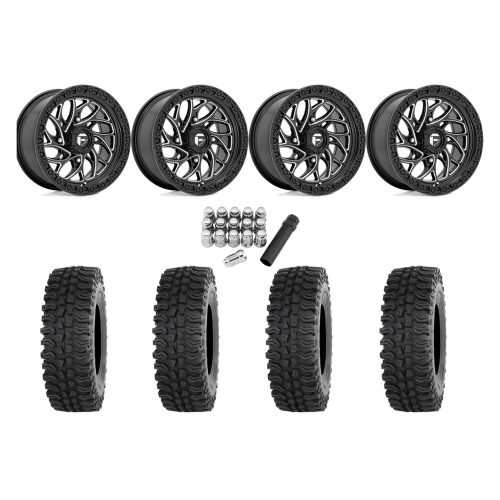 Frontline BDC 32x10-15 Tires on Fuel Runner Gloss Black Milled Wheels Frontline BDC 32x10-15 Tires on Fuel Runner Gloss Black Milled Wheels