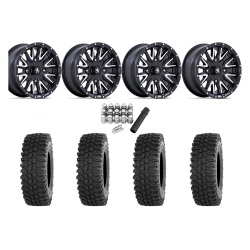 Frontline BDC 32x10-15 Tires on MSA M49 Creed Matte Black & Machined Wheels Frontline BDC 32x10-15 Tires on MSA M49 Creed Matte Black & Machined Wheels