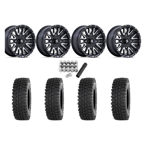 Frontline BDC 32x10-15 Tires on MSA M49 Creed Matte Black & Machined Wheels Frontline BDC 32x10-15 Tires on MSA M49 Creed Matte Black & Machined Wheels