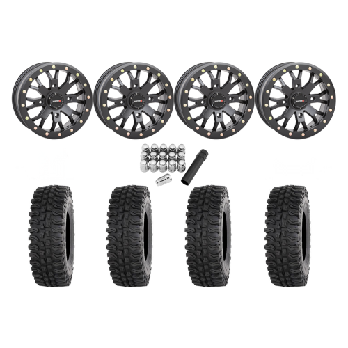 Frontline BDC 33x10-15 Tires on SB-4 Matte Black Beadlock Wheels