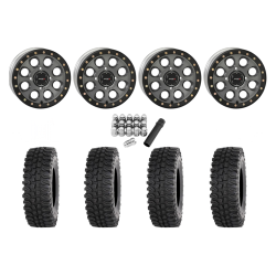 Frontline BDC 32x10-15 Tires on SB-7 Matte Titanium Beadlock Wheels