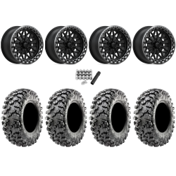 Maxxis Carnivore RT 32x10-15 (8ply) Radial Tires on MSA M53 Bolo Matte Black Beadlock Wheels