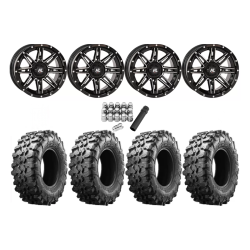 Maxxis Carnivore 28x10-14 Tires on HL22 Gloss Black & Machined Wheels Maxxis Carnivore 28x10-14 Tires on HL22 Gloss Black & Machined Wheels