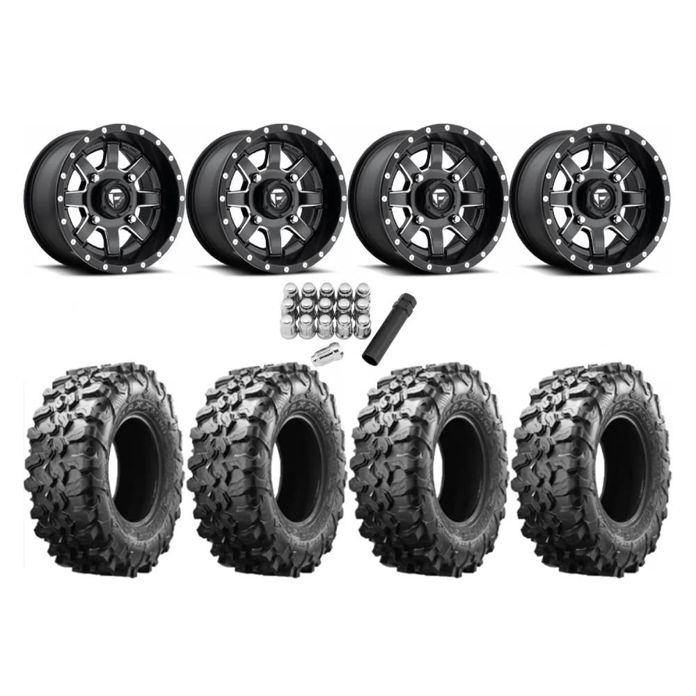 Maxxis Carnivore 35x10-15 Tires on Fuel Maverick Wheels, complete kit