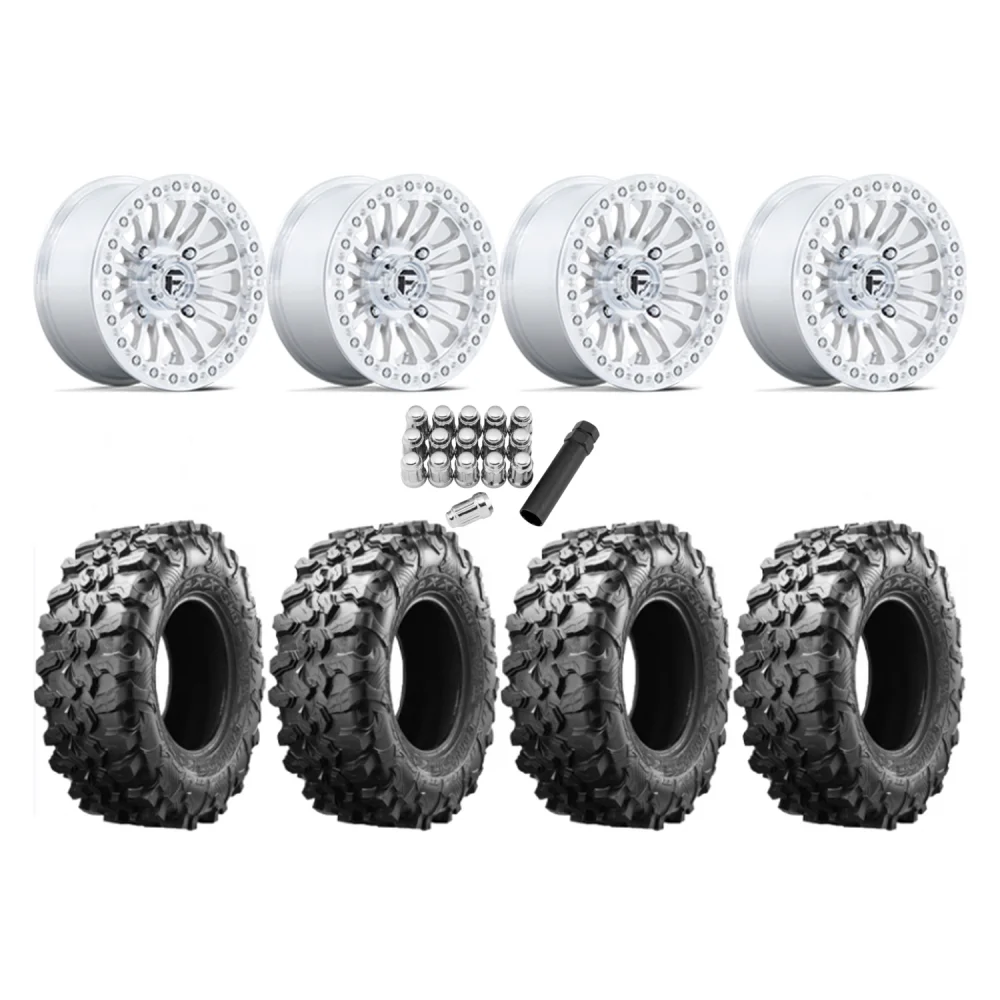Maxxis Carnivore 33x10-15 Tires on Fuel Rincon Machined Beadlock Wheels, complete kit