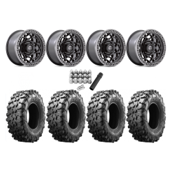 Maxxis Carnivore 32x10-15 Tires on Fuel Unit Matte Black Wheels