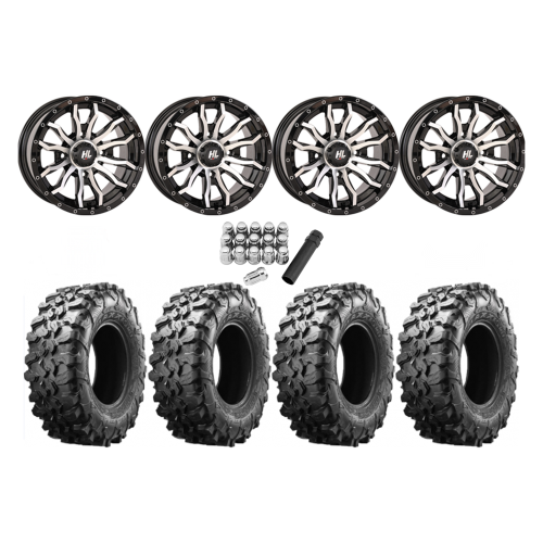 Maxxis Carnivore 32x10-14 Tires on HL21 Machined Wheels Maxxis Carnivore 32x10-14 Tires on HL21 Machined Wheels