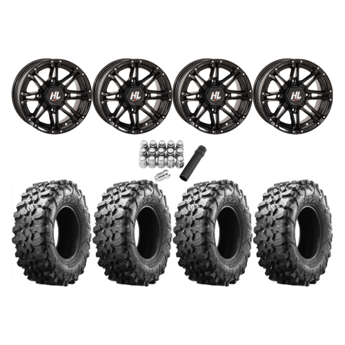 Maxxis Carnivore 30x10-14 Tires on HL3 Gloss Black Wheels