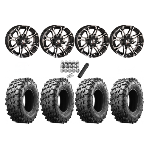 Maxxis Carnivore 30x10-14 Tires on HL3 Machined Wheels Maxxis Carnivore 30x10-14 Tires on HL3 Machined Wheels