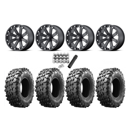 Maxxis Carnivore 30x10-14 Tires on MSA M20 Kore Wheels Maxxis Carnivore 30x10-14 Tires on MSA M20 Kore Wheels