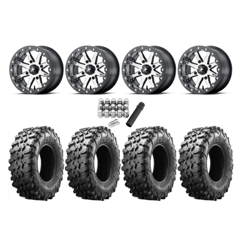 Maxxis Carnivore 30x10-14 Tires on MSA M21 Lok Beadlock Wheels, complete kit