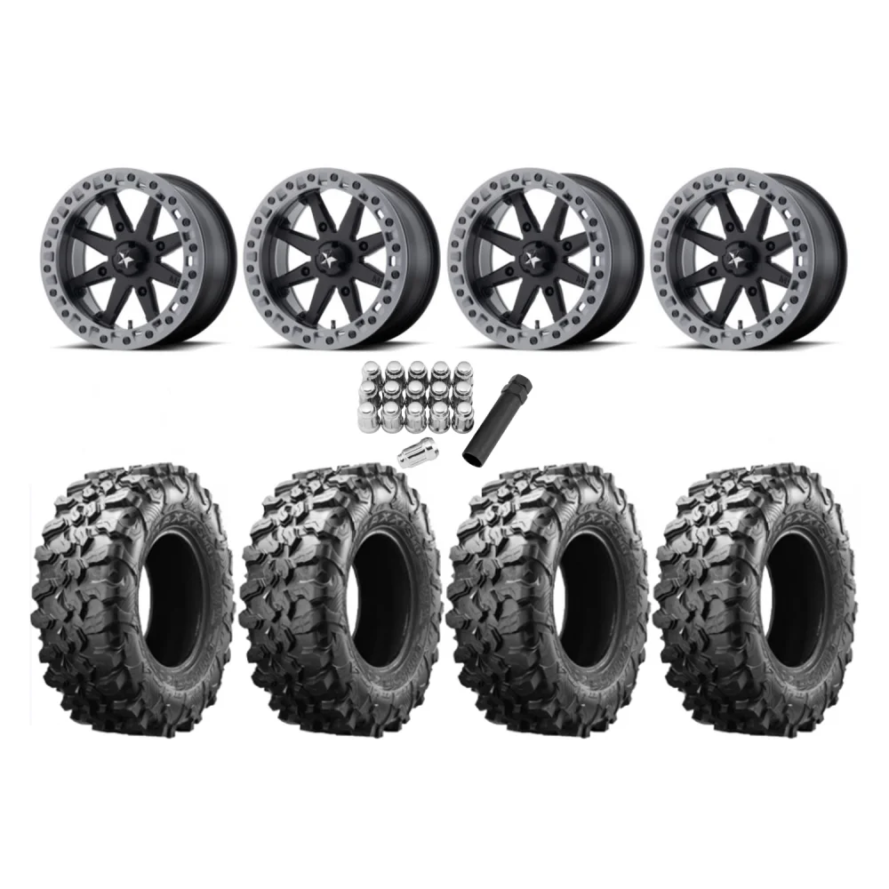 Maxxis Carnivore 31x10-15 Tires on MSA M31 Lok2 Beadlock Wheels, complete kit