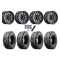 Maxxis Carnivore 32x10-15 Tires on MSA M49 Creed Matte Black & Machined Wheels