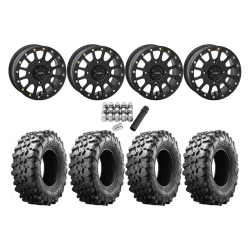 Maxxis Carnivore 28x10-14 Tires on SB-5 Matte Black Beadlock Wheels