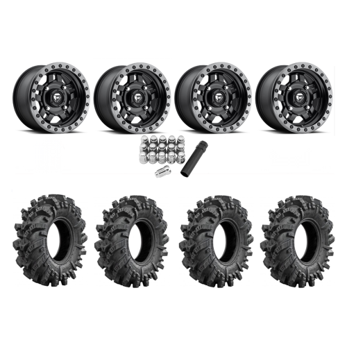 Intimidator 30x10-14 Tires on Fuel Anza D557 Wheels