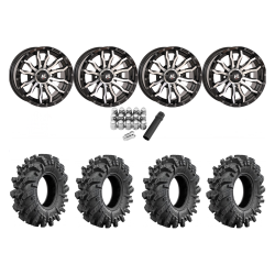 Intimidator 28x10-14 Tires on High Lifter HL21 Machined Wheels Intimidator 28x10-14 Tires on High Lifter HL21 Machined Wheels