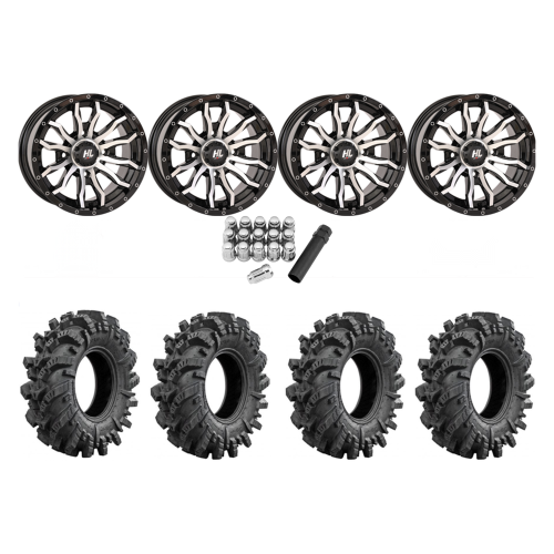 Intimidator 28x10-14 Tires on High Lifter HL21 Machined Wheels