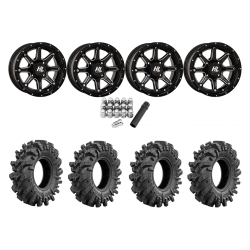 Intimidator 32x10-14 Tires on High Lifter HL4 Gloss Black Wheels
