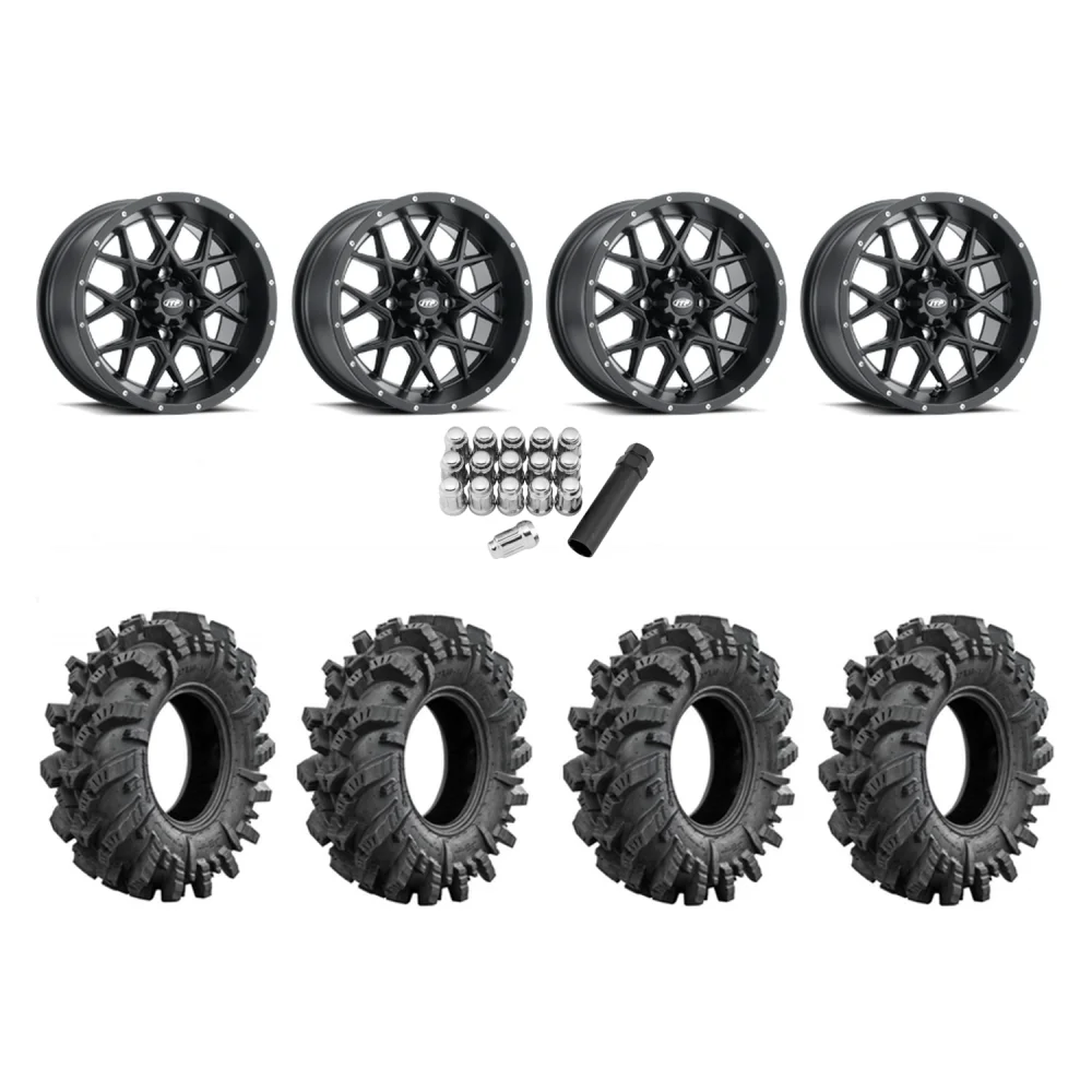 Intimidator 28x10-14 Tires on ITP Hurricane Wheels, complete kit