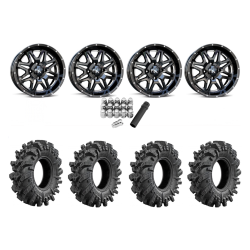 Intimidator 28x10-14 Tires on MSA M26 Vibe Gloss Black Milled Wheels