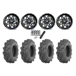 ITP Mega Mayhem 27x9-14 Tires on MSA M26 Vibe Gloss Black Milled Wheels