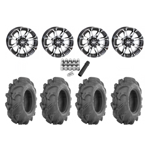 ITP Mega Mayhem 27x9-14 Tires on STI HD3 Machined Wheels