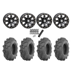 ITP Mega Mayhem 27x9-14 Tires on STI HD9 Matte Black Beadlock Wheels