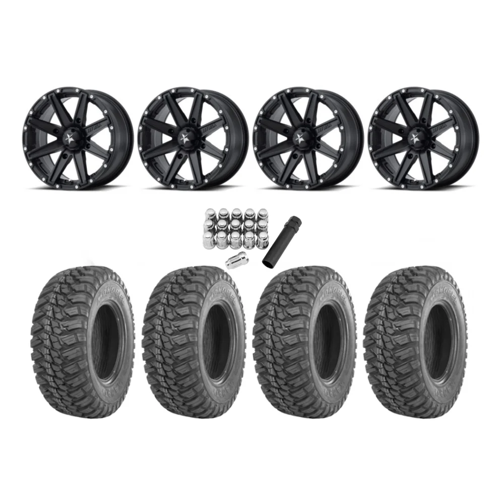 GBC Kanati Mongrel 30x10-14 Tires on MSA M33 Clutch Wheels, complete kit