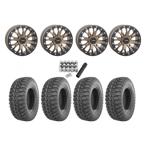 GBC Kanati Mongrel 28x10-14 Tires on ST-3 Bronze Wheels