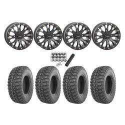 GBC Kanati Mongrel 28x10-14 Tires on ST-3 Matte Black Wheels