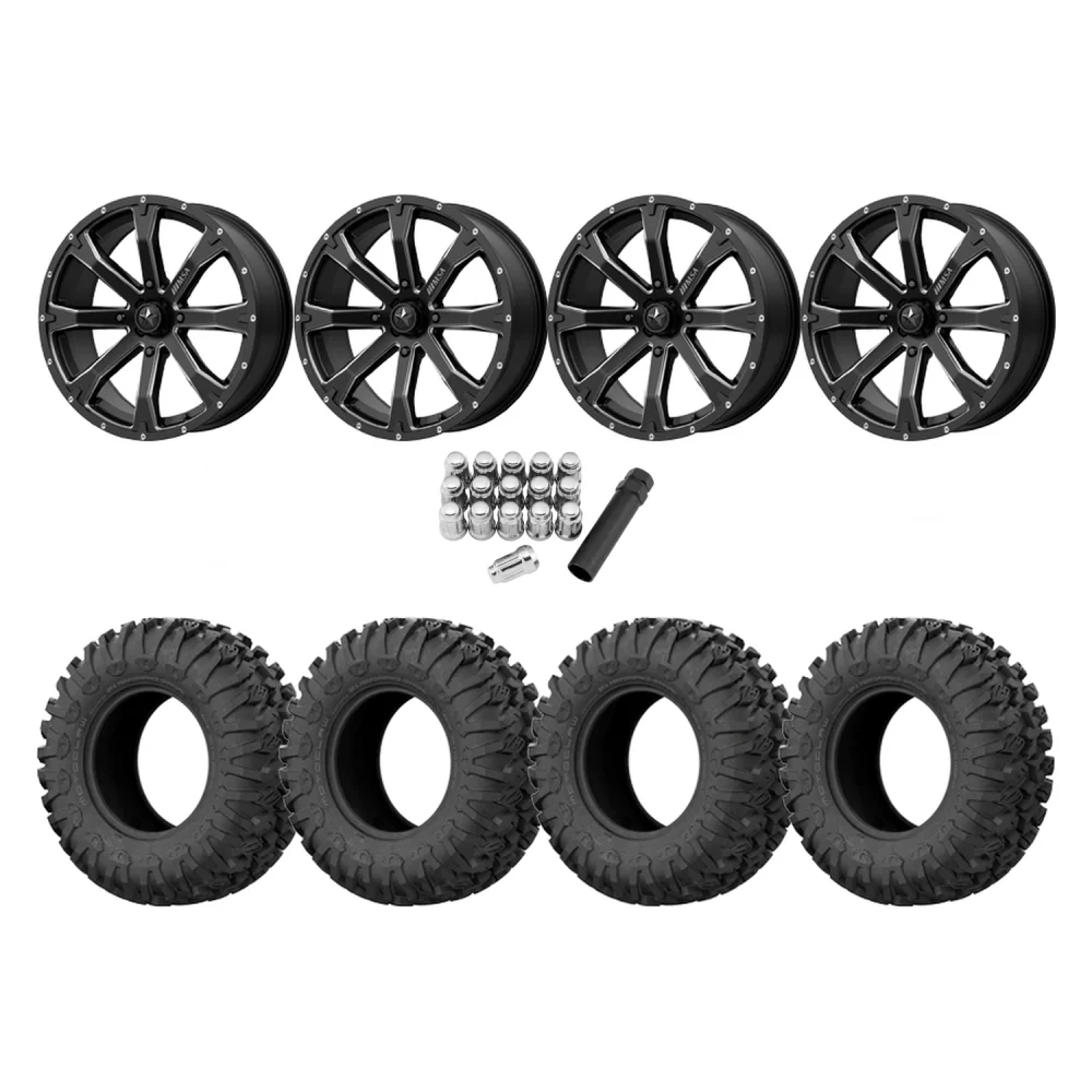 EFX Motoclaw 30x10-14 Tires on MSA M42 Bounty Wheels, complete kit