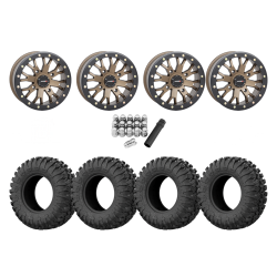 EFX Motoclaw 27x10-14 Tires on SB-4 Bronze Beadlock Wheels