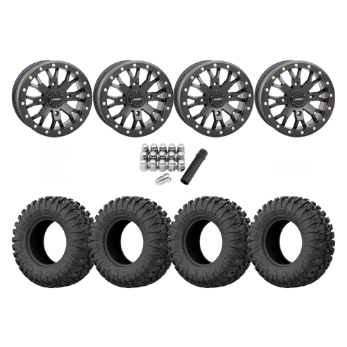 EFX Motoclaw 28x10-14 Tires on ST-3 Matte Black Wheels