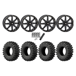 EFX MotoRavage XL 40x10-18 Tires on HL9 Matte Black Beadlock Wheels
