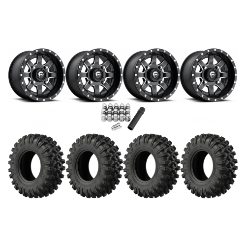 EFX MotoRavage XL 28x10-14 Tires on Fuel D538 Maverick Wheels