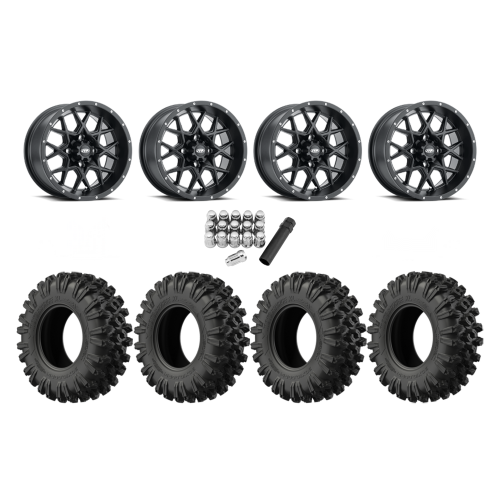 EFX MotoRavage XL 30x10-16 Tires on ITP Hurricane Black Wheels