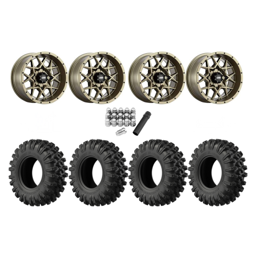 EFX MotoRavage XL 28x10-14 Tires on ITP Hurricane Bronze Wheels EFX MotoRavage XL 28x10-14 Tires on ITP Hurricane Bronze Wheels