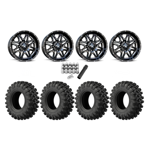 EFX MotoRavage XL 30x10-14 Tires on MSA M26 Vibe Milled Wheels