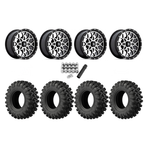 EFX MotoRavage XL 28x10-14 Tires on MSA M45 Portal Machined Wheels