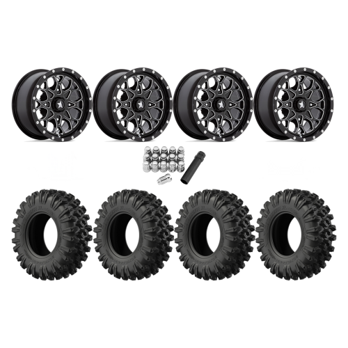 EFX MotoRavage XL 30x10-14 Tires on MSA M45 Portal Milled Wheels