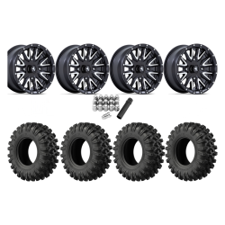 EFX MotoRavage XL 30x10-16 Tires on MSA M49 Creed Matte Black & Machined Wheels EFX MotoRavage XL 30x10-16 Tires on MSA M49 Creed Matte Black & Machined Wheels