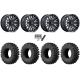 EFX MotoRavage XL 35x10-15 (8ply) Radial Tires on MSA M49 Creed Matte Black & Machined Wheels