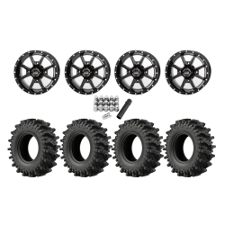 EFX MotoSlayer 28x9.5-14 Tires on Frontline 556 Gloss Black Wheels