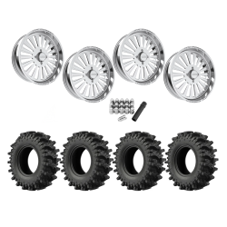 EFX MotoSlayer 33x9.5-22 Tires on JTX Forged Cosmo Polished Wheels