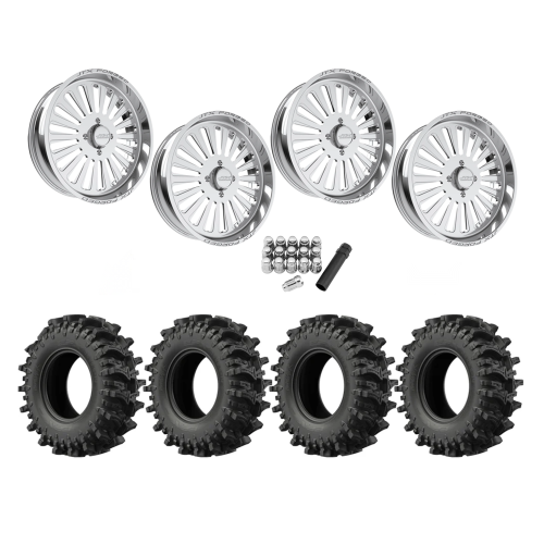 EFX MotoSlayer 33x9.5-22 Tires on JTX Forged Cosmo Polished Wheels