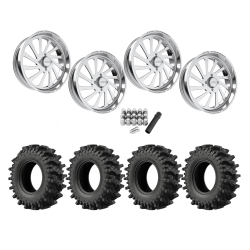 EFX MotoSlayer 33x9.5-22 Tires on JTX Forged Cycle Polished Wheels