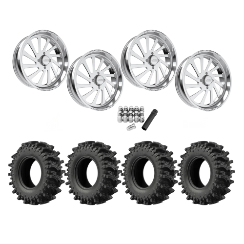 EFX MotoSlayer 35x9.5-24 Tires on JTX Forged Cycle Polished Wheels