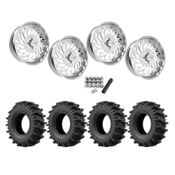 EFX MotoSlayer 33x9.5-22 Tires on JTX Forged Empire Polished Wheels